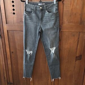 Joe's Jeans Gray Distressed Skinny Jeans